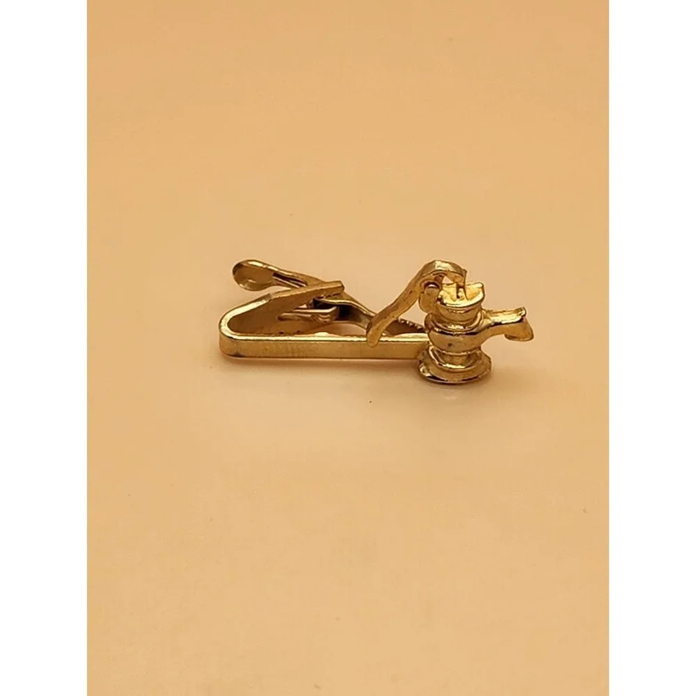 Vtg Water Pump Faucet Movable Handle Gold Plate Tie Clip Bar Tack FREE $HIPPING!